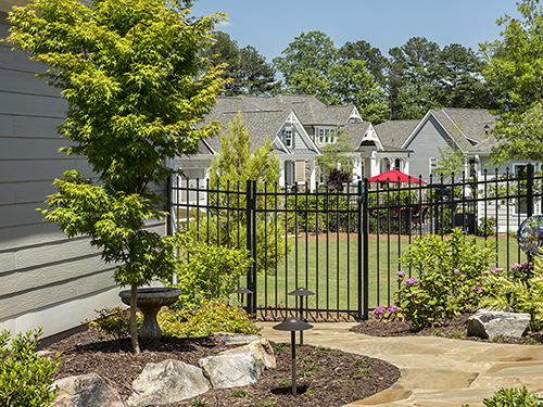 Courtyards offer an outdoor room expanding the living space>